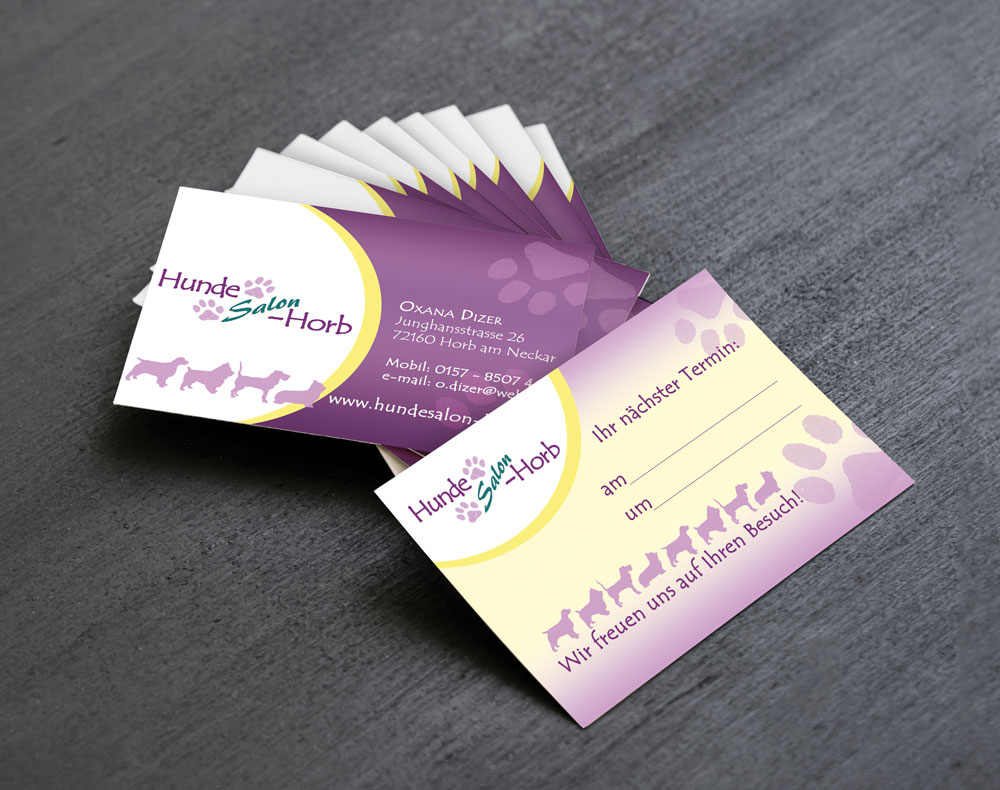 Hundesalon-Horb. Visitenkarte