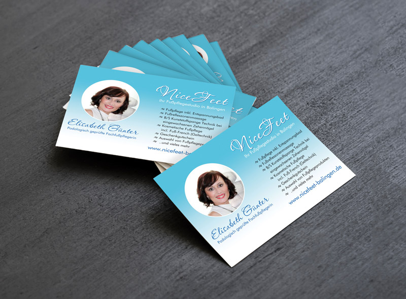 Visitenkarten für Fußpflege-Studio