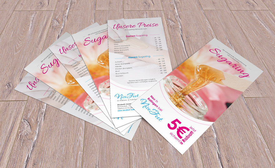 Flyer für Fußpflege-Studio